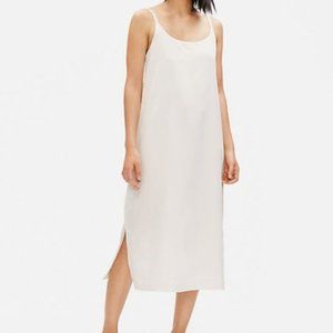 NWT Eileen Fisher Ivory tencel Cami slip dress